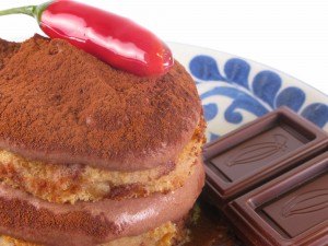 The tiramisu with chocolate and chili